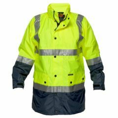Portwest HiVis Two Tone Waterproof Reflective Jacket_ Ylw_Navy