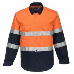 Portwest Hi Vis Reflective Portflame Shirt_ Orange_Navy
