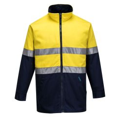 Portwest Quilted Hoop Style Reflective Cotton Drill Jacket_ Yello