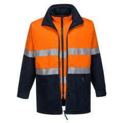 Portwest Reflective 100_ Cotton 4_in_1 Jacket_ Orange_Navy