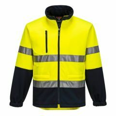 Portwest Water Repellent Brush Fleece Jacket with Tape_ Yellow_Na
