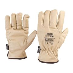 ProChoice Pig Grain Leather Rigger Beige_ 3M Thinsulate Lined _ S