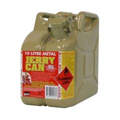 Proquip 10L AFAC Olive Yellow Metal Jerry Can _Diesel_