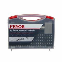 Pryor Interchangeable Steel Type Punch Set with Hand Holder Punch