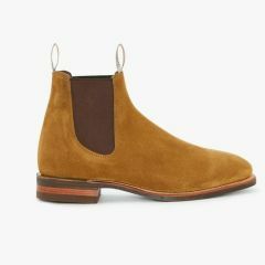 RM Williams Comfort Craftsman Boots_ Suede_ Rubber Sole_ Tobacco_