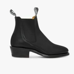 RM Williams Comfort The Lady Yearling Boots_ Black_ Rubber Sole_ 