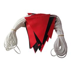 Red_Black Safety Flag on Rope _ 30m roll