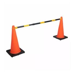 Retractable Barrier Cone Bar _Tiger Tail_ _ Yellow_Black