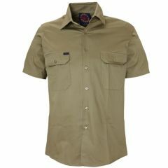 Ritemate Cotton Drill Shirt_ Short Sleeve_ Khaki