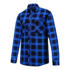 Ritemate Open Front Flannelette Quilted Shirt_ Blue_Navy