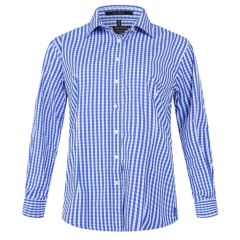 Ritemate Pilbara Ladies Check Long Sleeve Shirt_ Blue_White