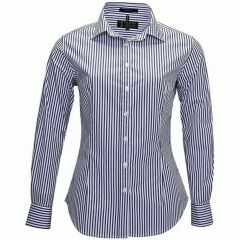 Ritemate Pilbara Ladies Long Sleeve Shirt_ Navy_White