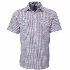 Ritemate Pilbara Men's Front Flap Dual Pocket_ Short Sleeve Shirt
