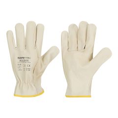 Safetek Bulldog Premium Beige Leather Riggers Gloves