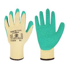Safetek Cobra Knitted Poly_Cotton Gloves With Latex Grip Coat