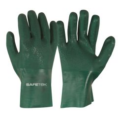 Safetek Fuelmax Green PVC Double Dip Gloves _ 27cm