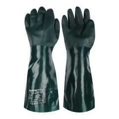Safetek Fuelmax Green PVC Double Dip Gloves _ 45cm