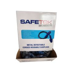 Safetek Reusable _ Detectable Corded Earplug 24dB Class 4_ Box of