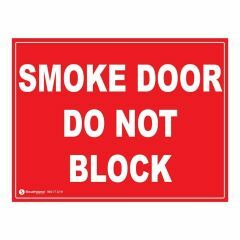 Smoke Door Do Not Block Sign