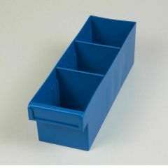 Spare Parts Tray with 2 removable dividers_ BLUE _ 100 x 100 x 400mm