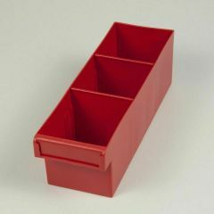 Spare Parts Tray with 2 removable dividers_ RED _ 100 x 100 x 300mm