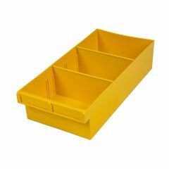 Spare Parts Tray with 2 removable dividers_ YELLOW _ 200 x 100 x 400mm