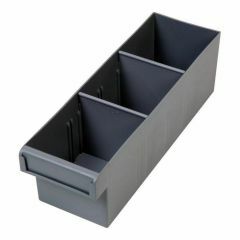 Spare Parts Tray with 2 removeable dividers_ GREY _ 100 x 100 x 300mm