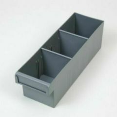 Spare Parts Tray with 2 removeable dividers_ GREY _ 100 x 100 x 400mm