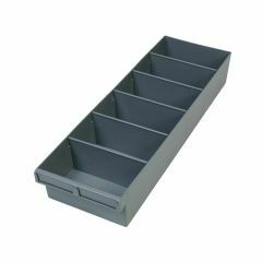 Spare Parts Tray with 2 removeable dividers_ GREY _ 200 x 100 x 600mm