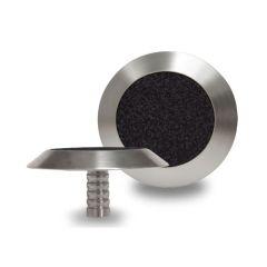 Stainless Steel Hazard Tactile _ Black Carborundum Insert Top wit
