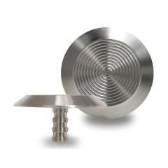 Stainless Steel Hazard Tactile _ Grooved Top with Stud