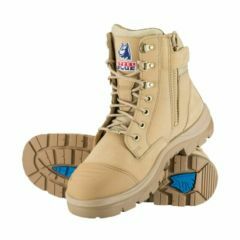 Steel Blue Southern Cross Lace Up Zip Bump Cap Safety Boots_ Sand 