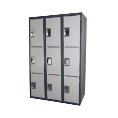 Steelco Heavy Duty 3 Door School Lockers Bank of 3_ 1830H x 1140W