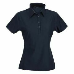 Stencil Ladies Argent Short Sleeve Polo_ Navy 