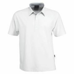 Stencil Mens Argent Short Sleeve Polo_ White