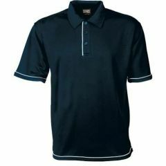 Stencil Mens Cool Dry Short Sleeve Polo_ Navy_White