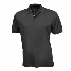 Stencil Mens SuperDry Short Sleeve Polo_ Charcoal_Black
