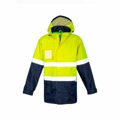 Syzmik Mens Ultralite Waterproof Jacket Yellow Navy