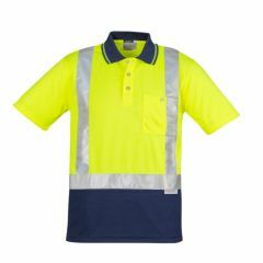 Syzmik ZH233 Mens Spliced Short Sleeve Polo _ Shoulder Taped_ Yel