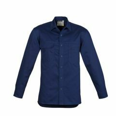 Syzmik ZW121 Mens Lightweight Tradie Long Sleeve Shirt_ Blue