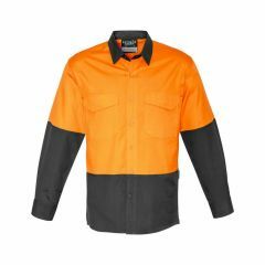 Syzmik ZW128 Mens Rugged Cooling Spliced Ripstop Shirt_ Orange_Ch