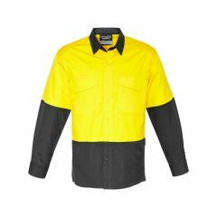 Syzmik ZW128 Mens Rugged Cooling Spliced Ripstop Shirt_ Yellow_Ch