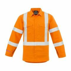 Syzmik ZW137 PPE1 ATPV 6_0 Mens X Back Taped FR Shirt_ Orange