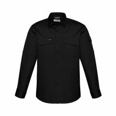 Syzmik ZW400 Mens Rugged Cooling Long Sleeve Shirt_ Black