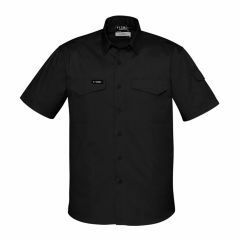 Syzmik ZW405 Mens Rugged Cooling Short Sleeve Shirt_ Black