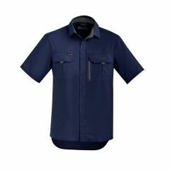 Syzmik ZW465 Mens Outdoor Short Sleeve Shirt_ Navy
