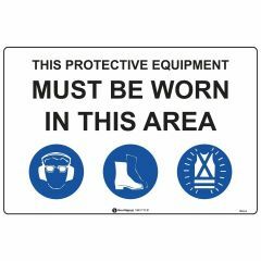 This Protective Equipment Must be Worn In This Area Sign