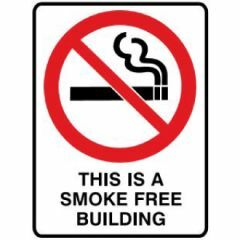 This is a Smoke Free Building Signage _ Southland _ 3065