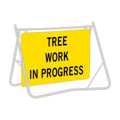 Tree Work In Progress_ 900 x 600mm Metal_ Class 1 Reflective_ Swi