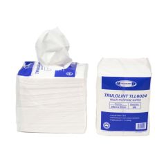 TruLoLint TLL6024 White Wiper Pop Up Poly Bag_ 28x35cm_ 100 wipes
